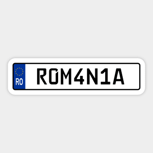 Romania car license plate Sticker